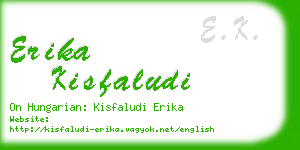 erika kisfaludi business card